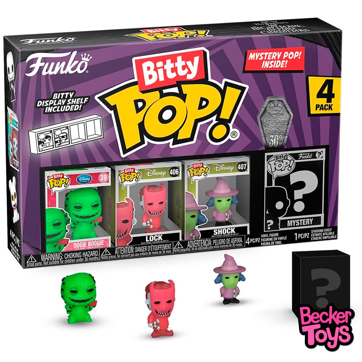 Funko Bitty POP! tnbc Oogie Boogie - Lock - Shock + Mistery