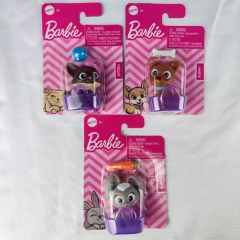 Barbie Lote x3 Mini Mascotas