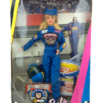 Barbie NASCAR Azul (caja dañada) 1998