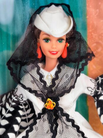 Barbie Scarlett O'Hara Vestido Blanco de 1994 - Imagen 2