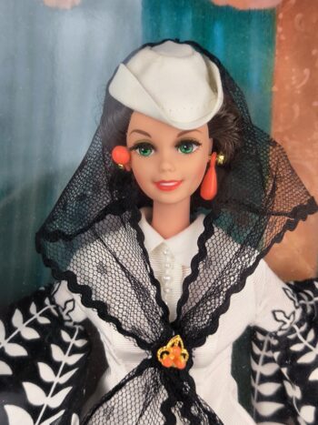 Barbie Scarlett O'Hara Vestido Blanco de 1994 - Imagen 2