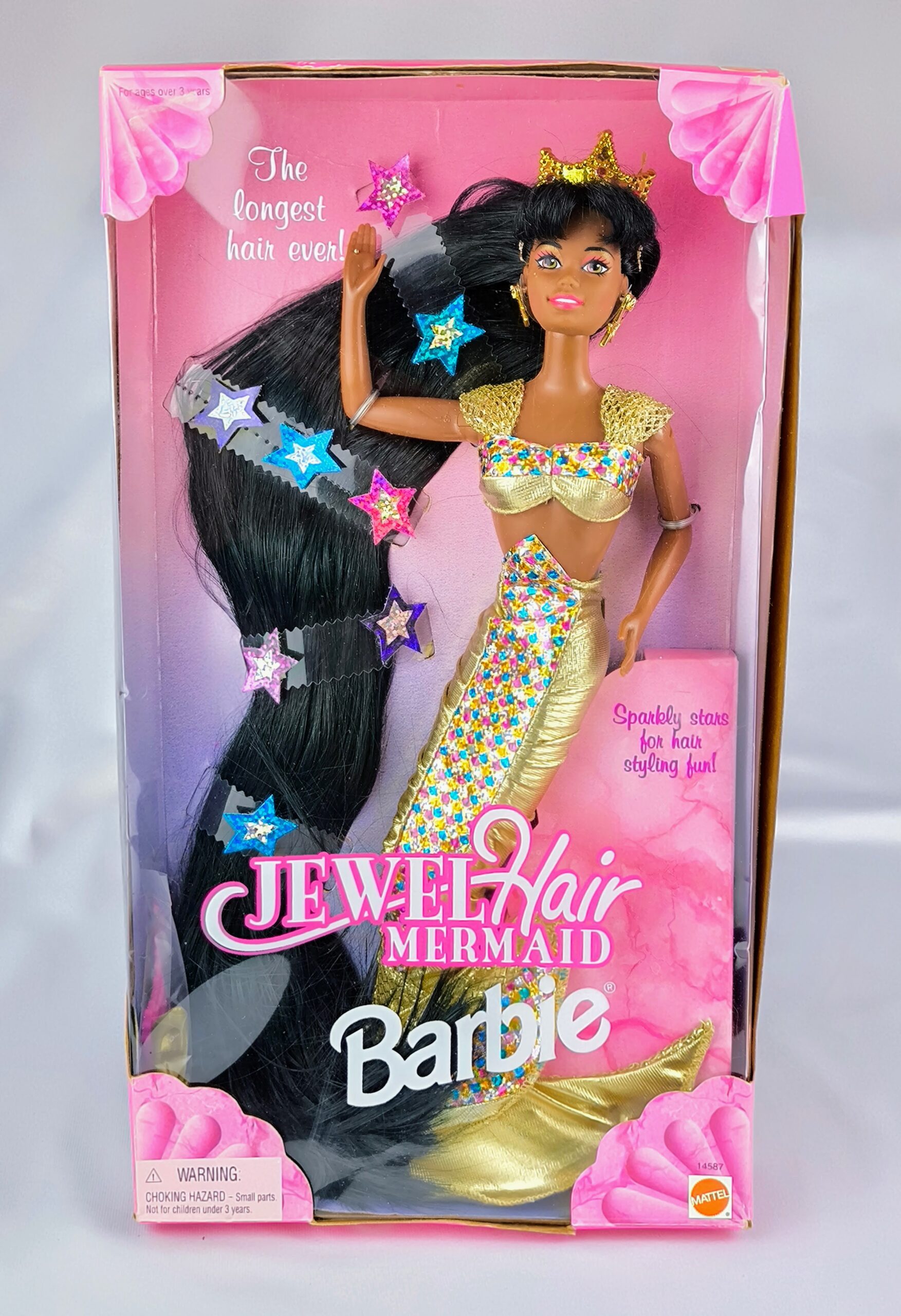 Doll Barbie Sirena AÃ±os 90 Christie Jewel Hair Mermaid De 1995
