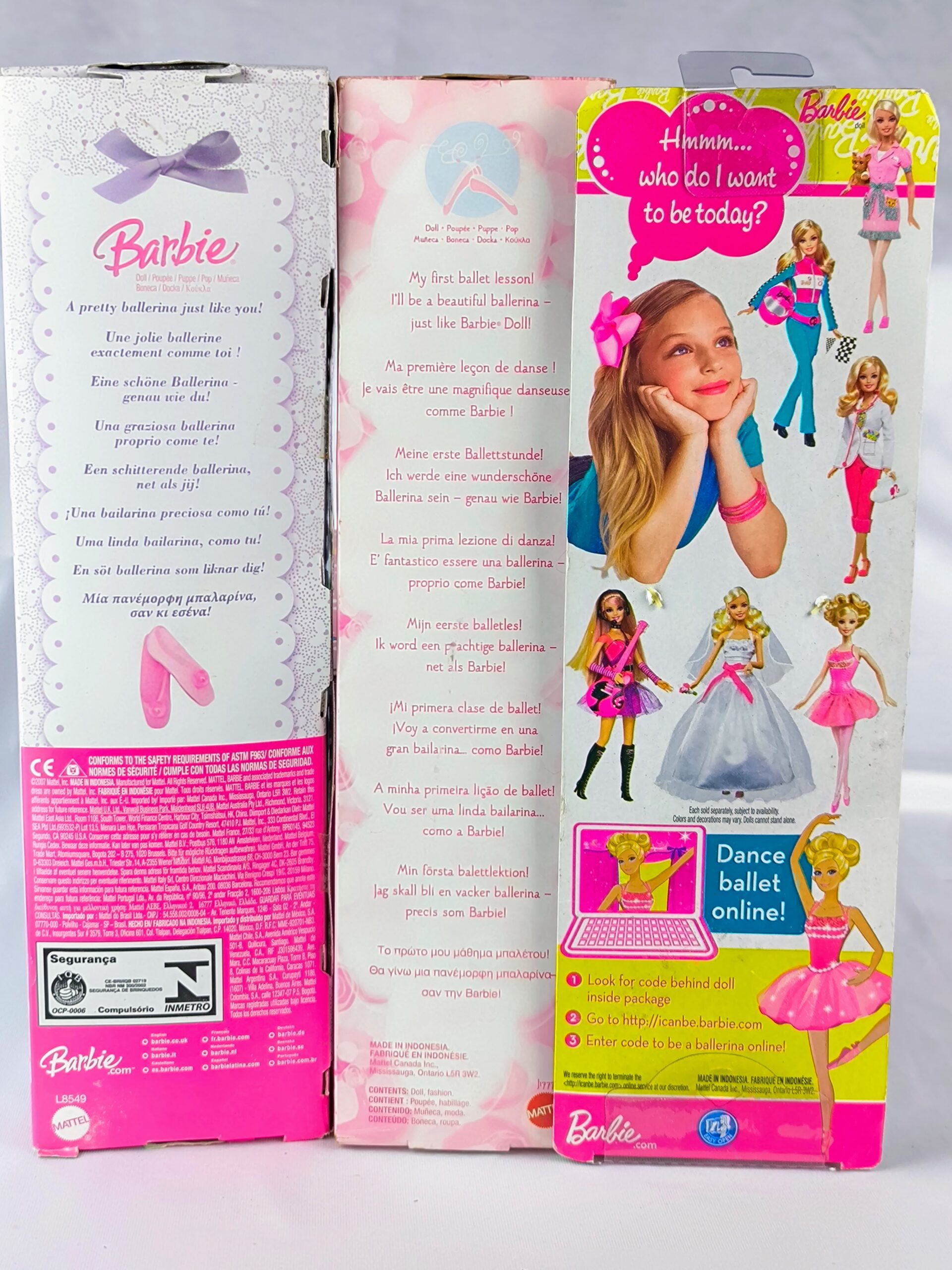 Lote x3 Barbie & Teresa Ballet Lila - Imagen 5