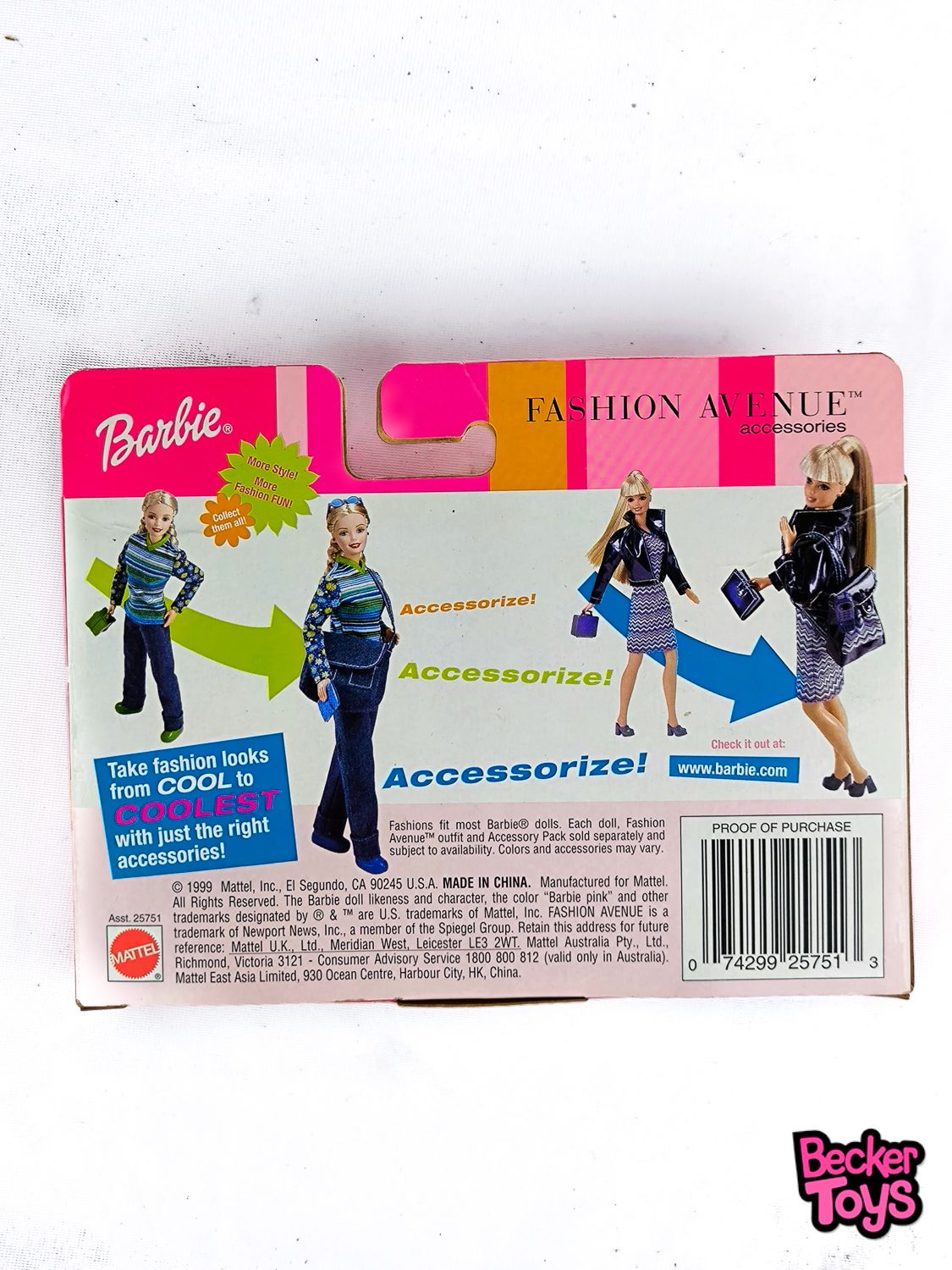 Barbie Fashion Avenue Purple Rave Accesories de 1999 - Imagen 2