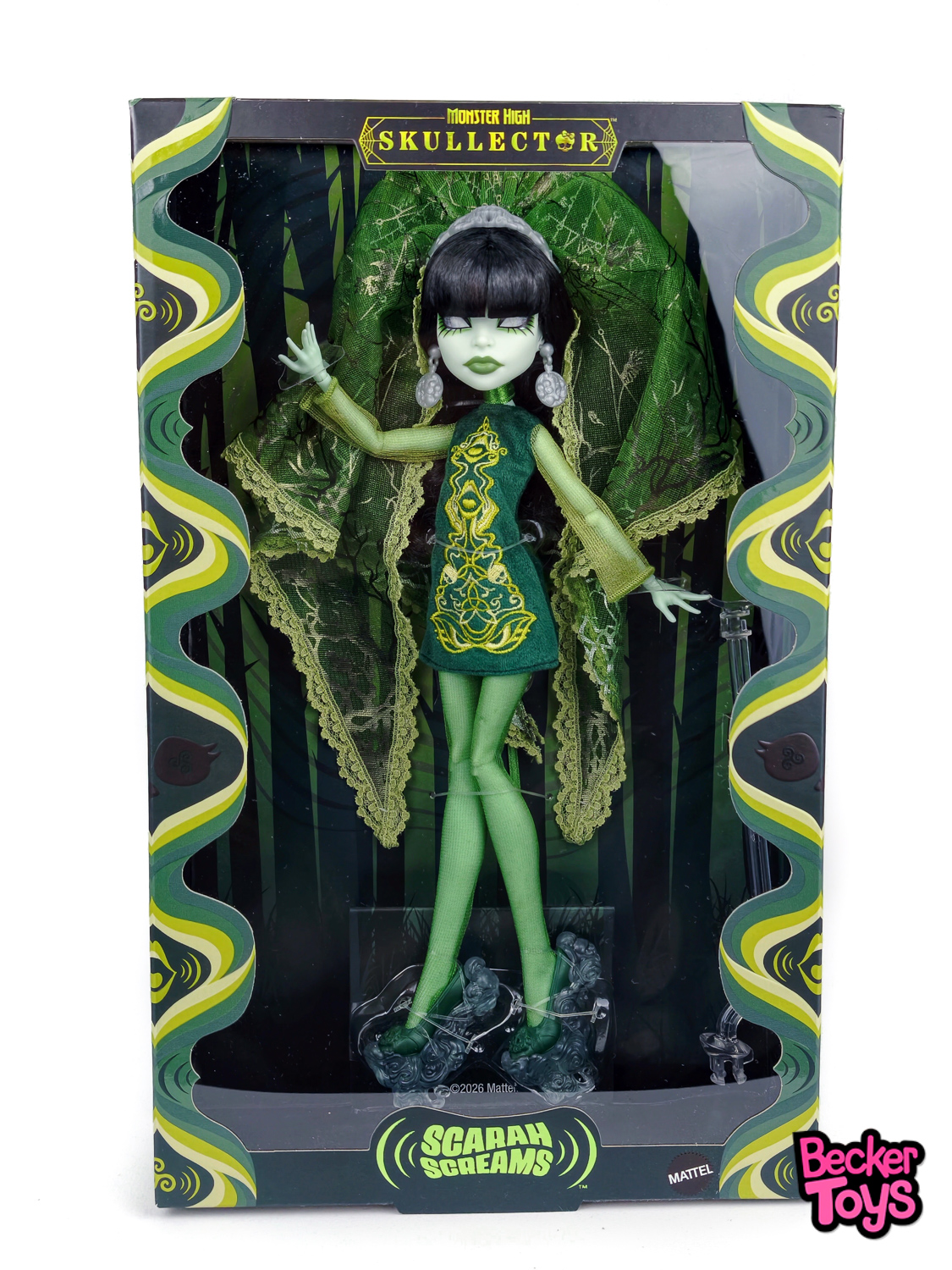 Monster High Skullector Scarah Screams Caja Dañada