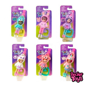 Mattel Polly Pocket Figuras llavero con clip 13cm