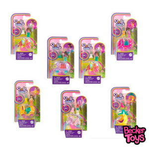 Mattel Polly Pocket Vehículo metal con figura