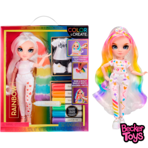 Rainbow High Colour & Create Muñeca Fashion DIY - Ojos Azules